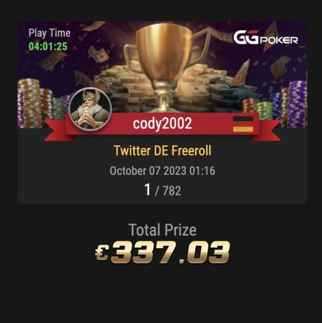 GGPoker Community Freeroll Gewinner