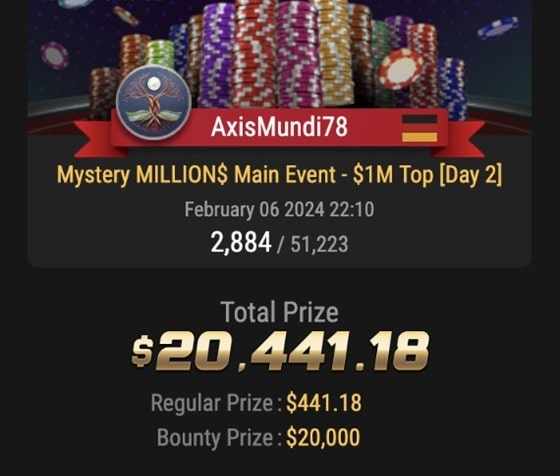 AxisMundi78 räumt ab beim Mystery MILLION$
