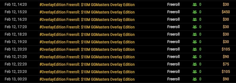 GGMasters Overlay Edition - Freeroll Satellites